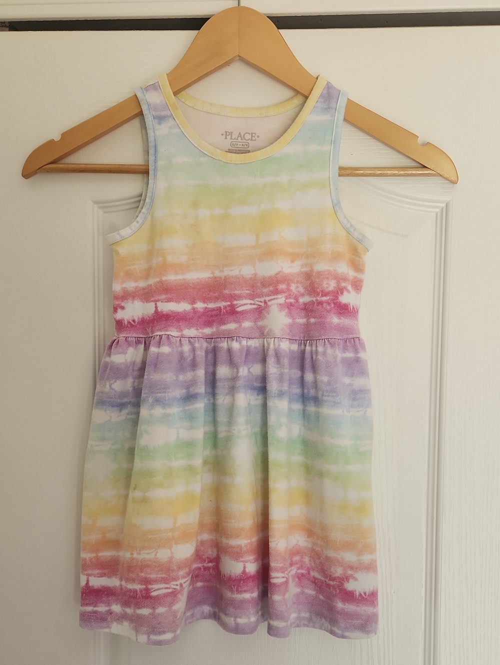 The Children's Place Rainbow Tie-Dye Tank Dress - Pastel Multi